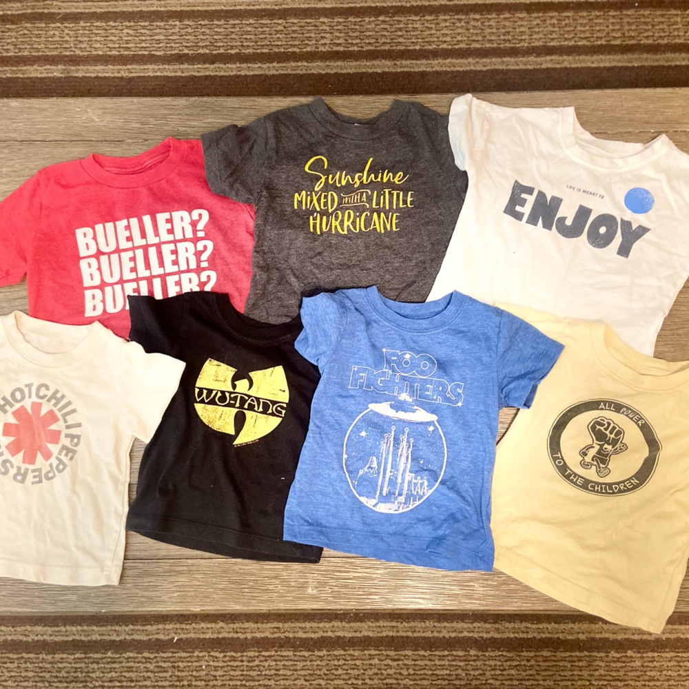 Toddler band / vintage tshirt bundle . Sizes range from 12M to 2T.